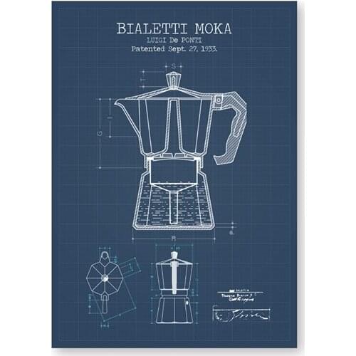 Poster Teapot Drawings Still Life Canvas Painting Wall Art Home Decoration for Living Room and Bedroom Frameless Style