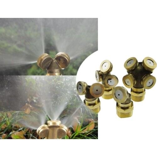 Adjustable Brass Spray Misting Nozzle Garden Sprinklers Irrigation Fitting House Water Connector Irrigation Fitting