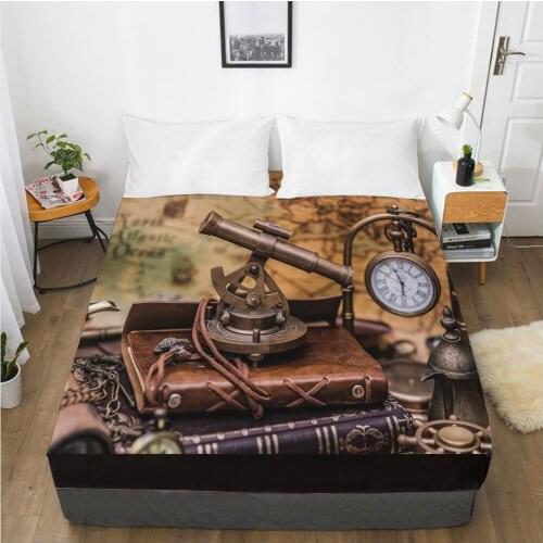 Luxury Elastic fitted sheet bed sheet With An Elastic Band Mattress Cover 150x200 Customizable size Bed cover for home brown