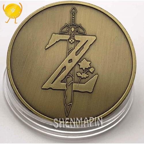 Letter Z Commemorative Coin One Open Eye Challenge Coin Pursuing Freedom and Bright Coins Collectibles