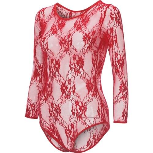 Sexy Gay Long Sleeve Lingerie Mens Sexy Underwear Breathable Lace Bodysuit Sissy Teddies Exotic Apparel