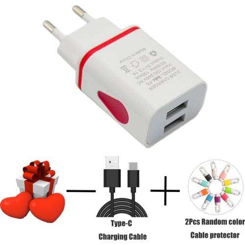 EU/US Plug USB Charger Dual Port 2A Output Travel Plug Power Adapter Portable Wall Mobile Charger For iPhone 12 Huawei Xiaomi