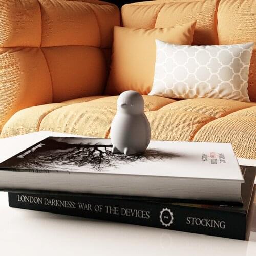 Lovely penguin silica gel mold cartoon animal candle mold living room desk creative ornaments cement silica gel grinding tool