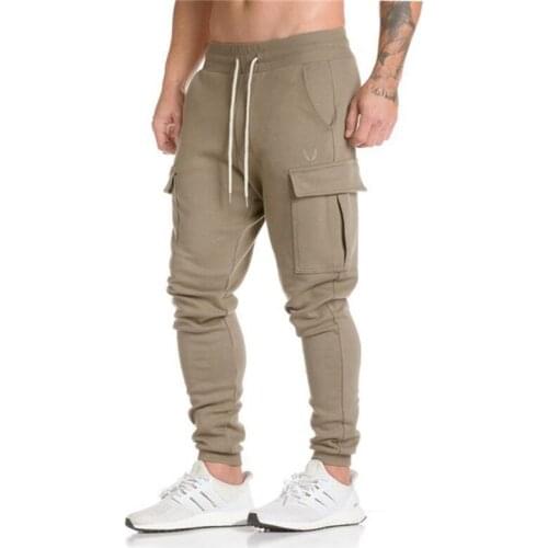 Brand 2020 Autumn New Fashion Thin Slim Fit Gyms Pants Men Joggers Casual Sweat Trouser Bodybuilding Fitness Sweatpants