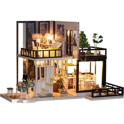 Creative 1/20 Wooden Romantic Dollhouse DIY Large House 3D Puzzle Toy Gift