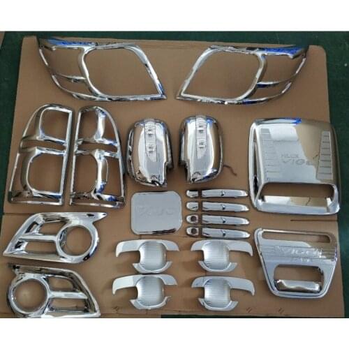High-quality 23PCS ABS Chrome plated trim accessories plated For Toyota Hilux Vigo 2011-2014 Car exterior refit is special