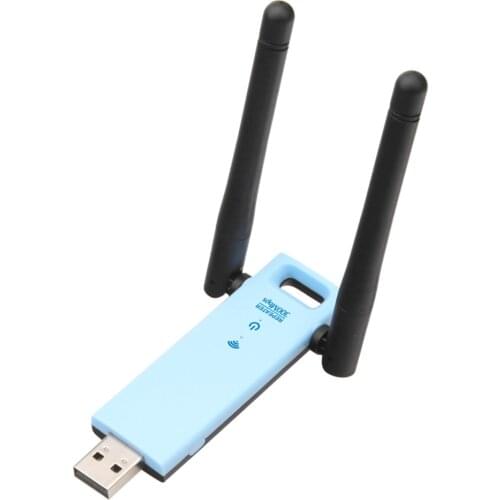 WD-R603U 300Mbps Wireless Range Extender USB WiFi Repeater Signal Booster Amplifier Dual Antennas Blue with Black For Networking