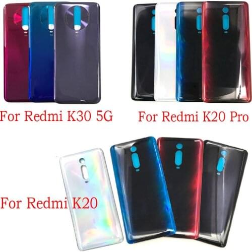 Replacement Glass Battery Back Cover Case For Xiaomi Redmi K20 Pro K30 5G Rear Door Housing K30 5G Back Glass Cover With Glue