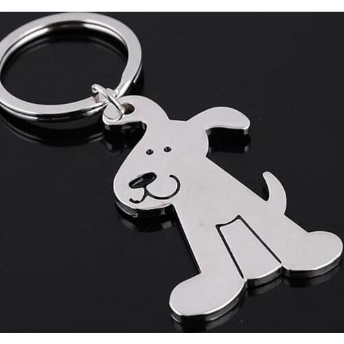 1 Pc Key Holder Key Buckle Pocket Tools Fashion Personality Car Key chain Lover Gifts Dog Shaped Metal Key Chain Keyring