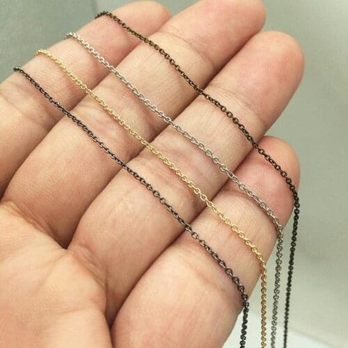 1 Pcs Width 1mm Beaded Bracelet Highlight Gold Pearl O Shape Chain Tassel For Leather Craft DIY Bag Clothes Accessories Necklace