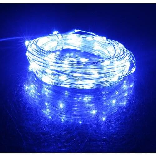 20M 200LED Silver Wire String Fairy Light Christmas Outdoor Decoration LED String Lights For Garden Party DC12V