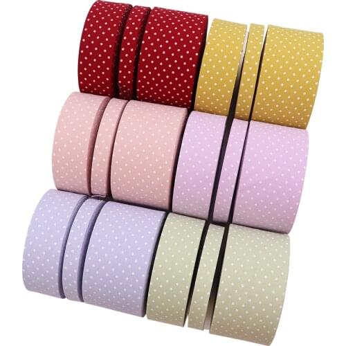 5 yards Printed embossed strips, dots, ribbons, ribbons, handmade bows, hair accessories, hair clips, material accessories