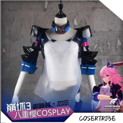 Anime Honkai Impact 3 Yae Sakura Console Driving Suit Cosplay Costume For Women Halloween Carnival Free Shipping New 2019