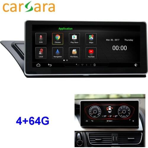 Au di A4 A5 S4 S5 Android 2009-2016 Head Unit DVD Player Car Radio System Touch Screen Android 4G RAM 64G ROM Navigation Monitor