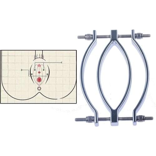 BDSM Bondage Vagina Speculum Adult Erotic Games Pussy Massager Sex Toys For Women Metal Labia Clip Clitoris Stimulator Sex Clamp