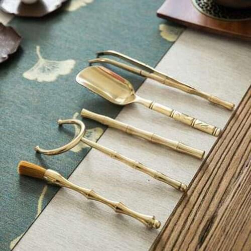 Tea Ceremony Six Gentleman Kung Fu Tea Have Parts A Complete Set Bamboo Tea Spoon Tea Ceremony Parts Kitchen Teaware Tool
