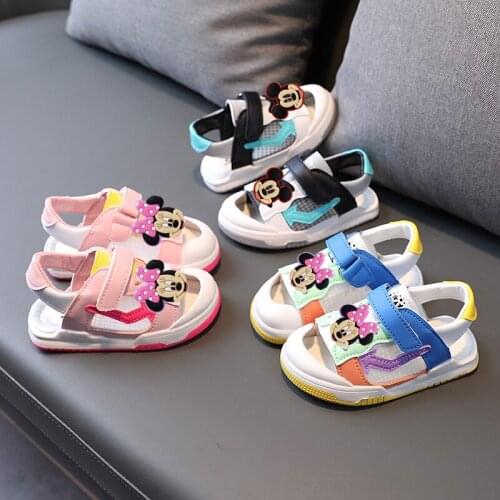 Disney mickey mouse Childrens sandals fashion childrens shoes boys and girls breathable Baotou toddler beach shoes