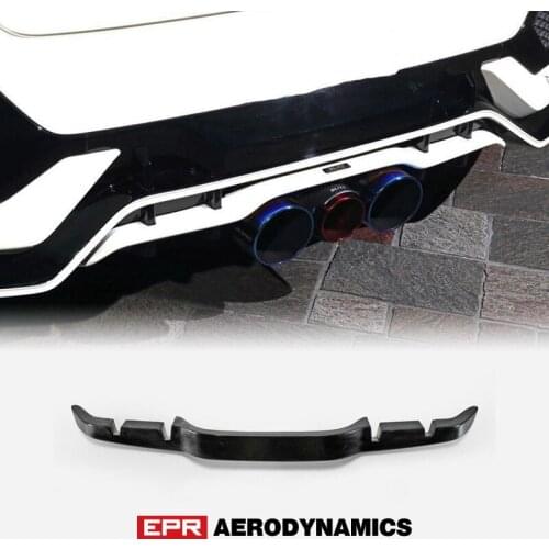 BLZ Style Fiberglass Rear Garnish FRP Fiber Glass Bumper Diffuser Trim Fibre Splitter Drift Kit Fit For Honda 2017 On Civic FK8