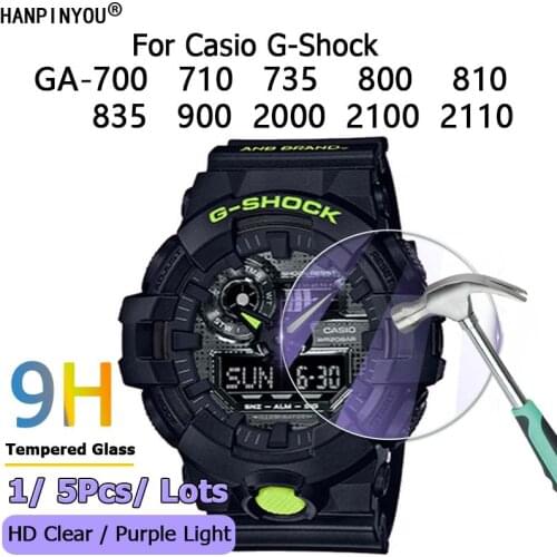 For Casio G-Shock GA-700 GA-710 GA-735 GA-800 GA-810 GA-835 GA-900 GA-2000 GA-2100 GA-2110 Tempered Glass Film Screen Protector
