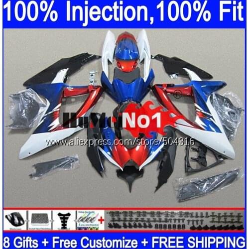 OME For SUZUKI GSXR-750 GSXR600 GSX-R750 2008 2009 2010 17MC.134 Red Blue GSXR-600 K8 GSXR750 GSXR 600 750 08 09 10 Fairings