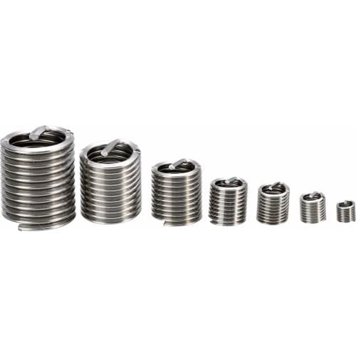 30pc Wire Screw Threaded Insert Thread Helicoil Coiled Repair Tool Fasten Wear Resistance Stainless Steel M3 M4 M5 M6 M8 M10 M12