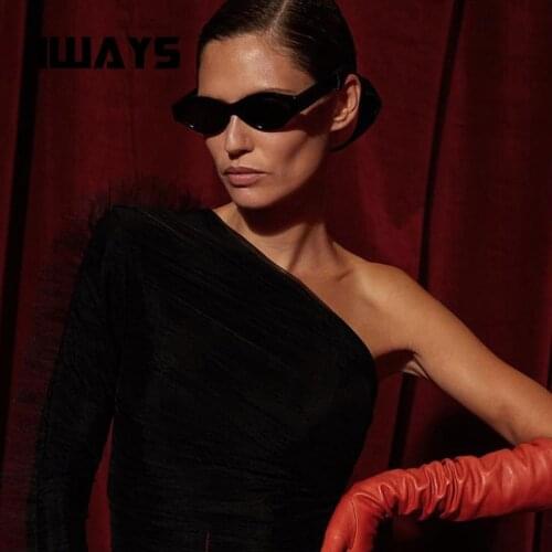 IWAYS vintage oval sunglasses for women 2019 new fashion men blue-rimmed glasses for women irregular glasses UV400