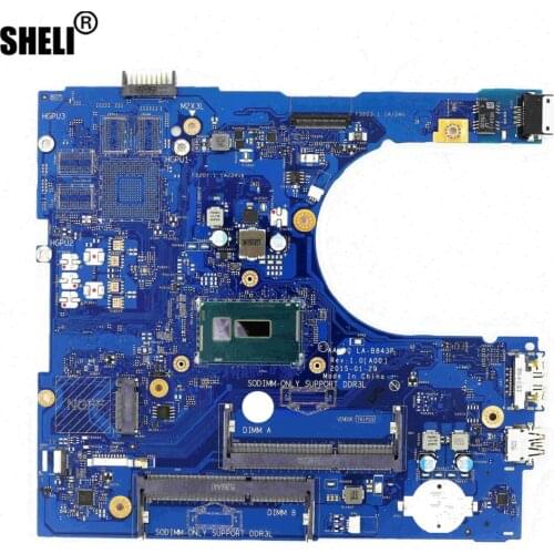 FRV68 - Genuine Working Laptop UMA DDR3L Motherboard AAL10 LA-B843P w/ i5-5200U for Dell Inspiron 15 5558 / 14 5458 / 17 5758