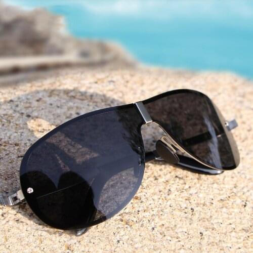 Polarized Sunglasses Men Rimless Driving Sun Glasses for Male Vintage Pilot Sunglasses-men Retro Aviation Man Glasses Uv400