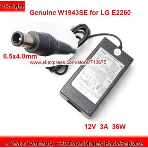 Genuine LCAP07F W1930S 12V 3A AC Adapter for LG FLATRON E2260 E2250V W1943SV E1948SX W1943SE