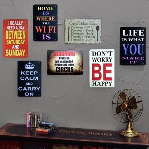 Warning Children Circus Vintage Tin Sign Bar pub home Wall Decor Metal Poster