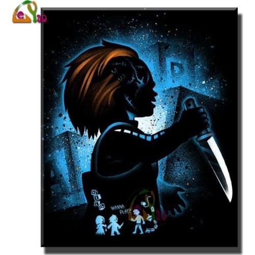 Ghost DIY Diamond Painting Scary Of Doll 5D Full Square Diamond Embroidery Cartoon Cross Stitch Mosaic Rhinestone Home Decor