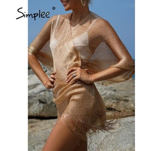 Пляжные туники SIMPLEE China At AliExpress