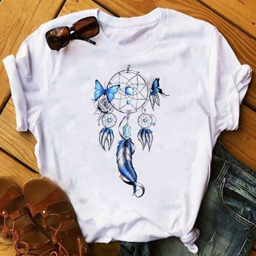 WomenButterfly Elegant Fashion T Shirt Womens Top Aesthetic Clothes Ladies Graphic Tshirts Female Tee T-Shirt