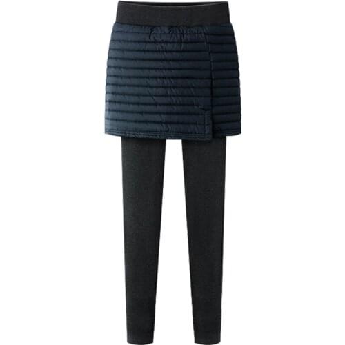 2020 Women Warm Stretchy Leggings Skirt High Thick Tight Dress Pants Solid Color Leisure Time Self Cultivation Versatile