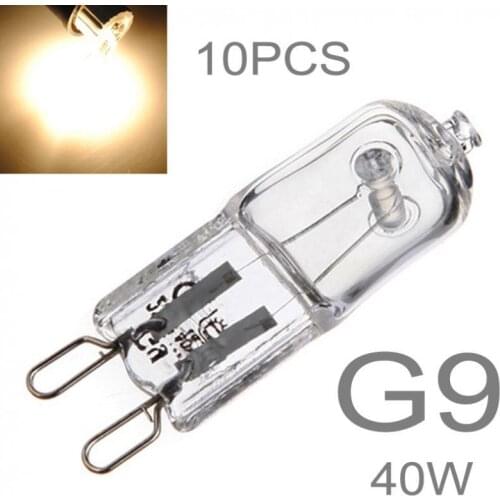 10pcs G9 110-130V Halogen Light Bulbs Long Life Capsule Lamps Warm White Clear Bulbs for Indoor