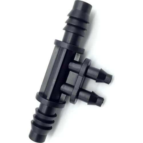 10 Pcs 8 mm /1/4\\ "micro Drip Irrigation Hose Barb Tee 8/11 mm (3/8 Inch) And 4/7 mm (1/4-inch) Pipe Four Ways Used To Garden