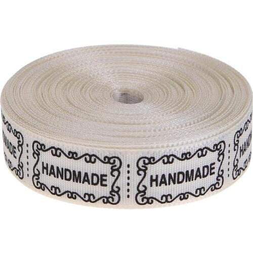 10 Yards Ribbon Tape Label DIY Handmade Sewing Accessories for Gift/Candy/Boxes/Clothing Tags Garment Cotton Woven Labels