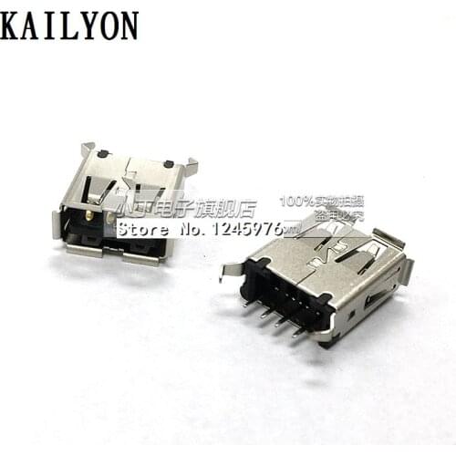 100pcs USB female A vertical type USB interface line of the 180 degree bending 15 high import USB