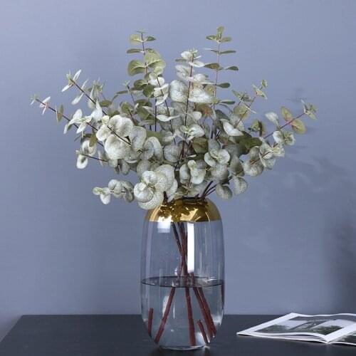 2pcs Artificial Flower Money Grass Arrangement Leaf Plant Valentines Day Bridal Wedding Bouquet Party Festival