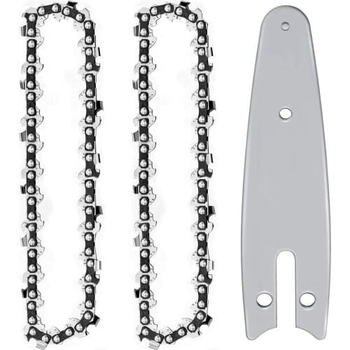 4 Inch Mini Chain Saw Chain and Mini Chainsaw Bars Set for 4 Inch Mini Cordless Handheld Electric Chainsaw