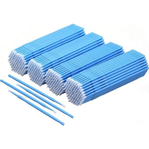 500pcs Mini Eyelash Swab Disposable Brush Applicators Eyelashes Extensions Makeup Glue Remover Cleaner Mascara Beauty Brush Tool