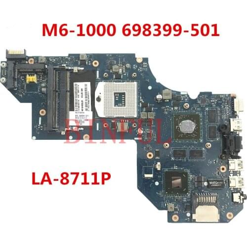 High quality for M6-1000 M6 Laptop motherboard 698399-501 698399-001 698399-601 QCL50 LA-8711P HM77 HD7670M 2GB 100%full Tested