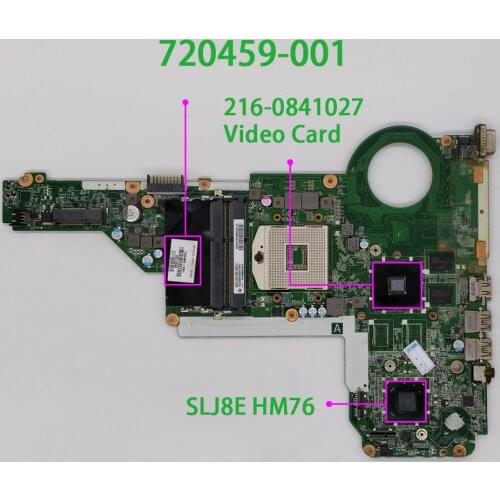 720459-001 720459-501 720459-601 DA0R62MB6E1 HM76 2G for HP Pavilion 14-e 15-e Series Laptop Motherboard Mainboard Tested