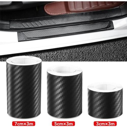 Carbon Fiber Car Sticker DIY Paste Protector Strip for LADA Granta Vesta Priora Niva Samara Signet Kalina X-Ray Safarl largus