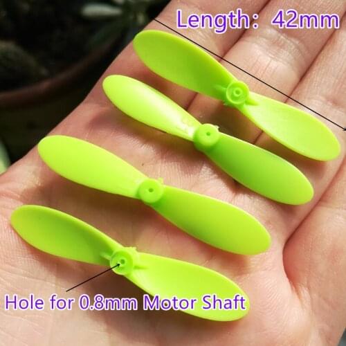 Free Shipping 4.2cm 42mm For 0.8mm Shaft Green Props Propellers 2020 New Mini Drone Airplane Foldable Quadcopter RC Drone Toy