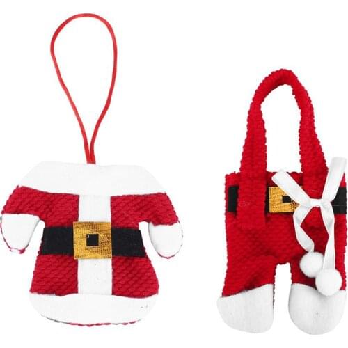 Free Sipping Kitchen Cutlery Suit Silverware Holders Pockets Knife Folks Bag Snowman Shaped Christmas Party Decoration Supplies