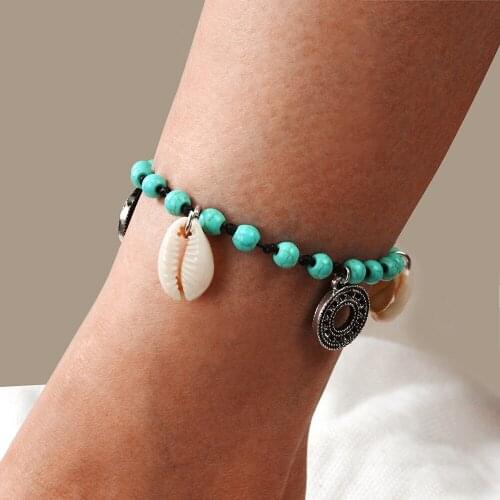 Bohemian Shell Beads Anklets for Women Natural Shell Anklet Leg Bracelet Handmade Bohemian Jewelry Accessories
