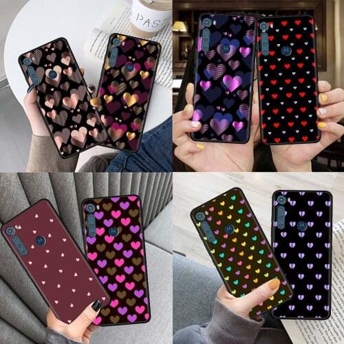 Phone Case for Motorola One Fusion G9 Play G8 Power Edge Plus G10 E6s G Stylus Soft Capas Cover Love Heart Sac