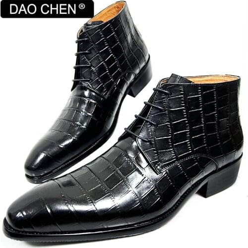 DAOCHEN Men's Motorcycle Boots