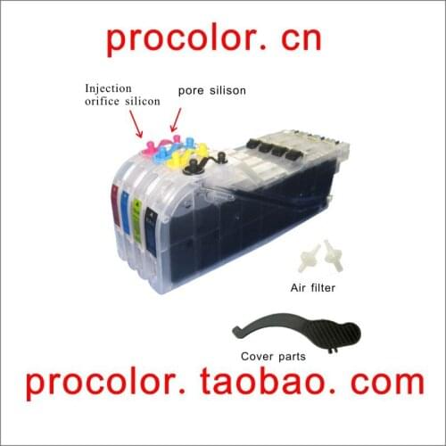 PROCOLOR Long refill inkjet cartridge LC121 LC123 for BROTHER MFC-J245 MFC-J470DW MFC-J475DW MFC-J650DW MFC-J870DW J650DW J475DW